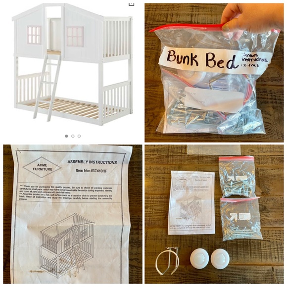 Cottage/Farmhouse bunk bed loft bed (Perfect condition) - Picture 2 of 16